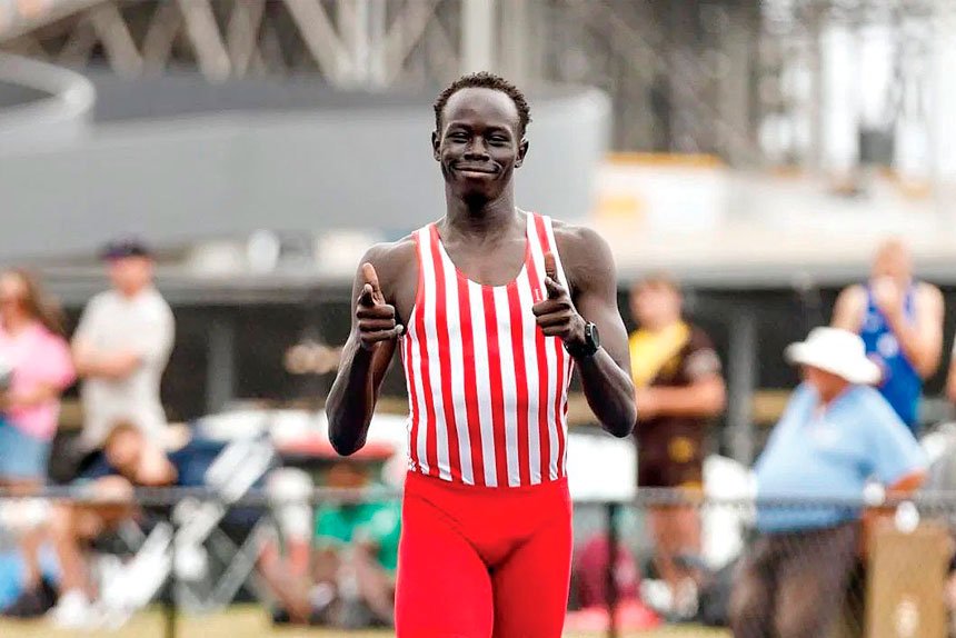 ON FIRE: Talented teenager Gout Gout is looking for more success this weekend.