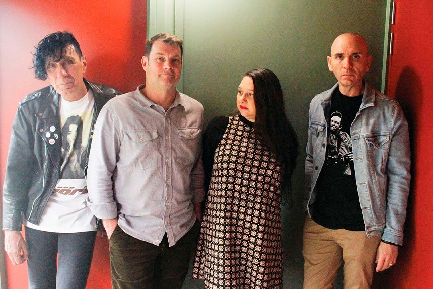 ON THE ROAD: The Leads, from left, Grant Gunnourie, Brian Bennion, Kellie Holmes and James Grehan.