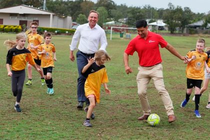 PLAYING TO WIN: Lance McCallum and Steven Miles commit to funding.