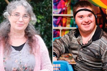 Toni Mitchell and her son Joshy.