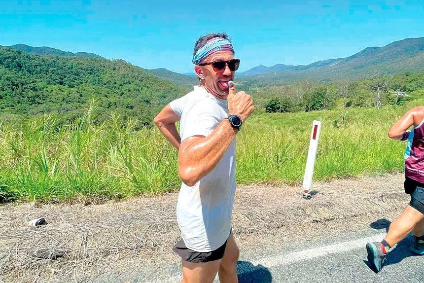 KEEP ON RUNNING: Clay Dawson in ultramarathon mode.