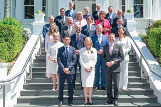 NEW LOOK: Premier David Crisafulli with his ministry team.