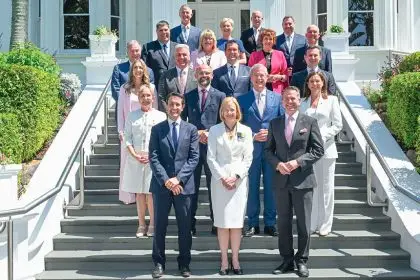 NEW LOOK: Premier David Crisafulli with his ministry team.