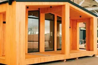 Timber is a sustainable material for building prefab homes.