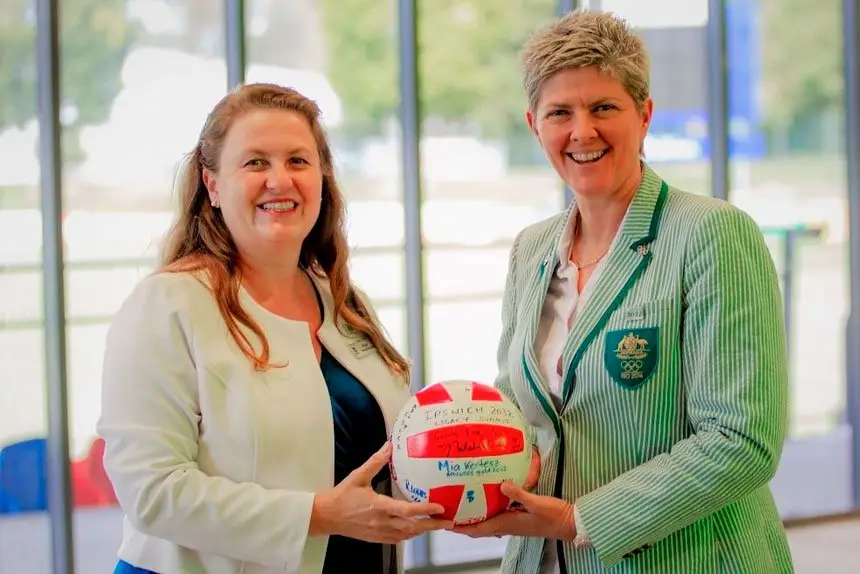 Mayor Teresa Harding and Olympian Natalie Cook.