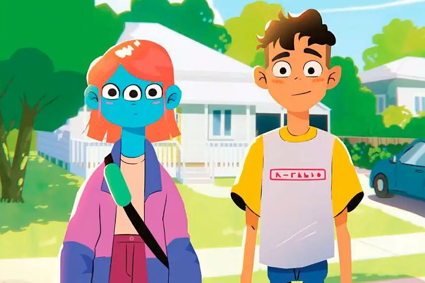 Characters from the Journi online road safety program.