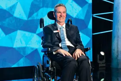 was named Australian of the Year for his efforts against motor neurone disease. PHOTO: Mick Tsikas/AAP PHOTOS