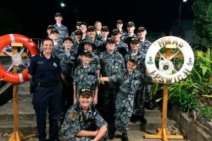 LOCAL HIGHLIGHT: The Australian Navy Cadets of training ship Ipswich performed a traditional sunset ceremony.