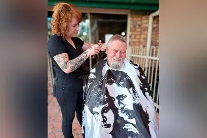 Stylist Mia gives Paul a fresh new look.