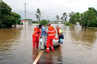 AND...ACTION: Actor John Tiplady was assisted in similar circumstances to this unrelated SES rescue.