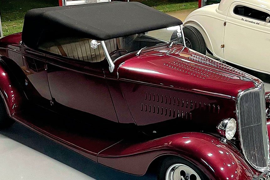 GOLDEN OLDIE: George Higgins has a love of hot rod restoration.