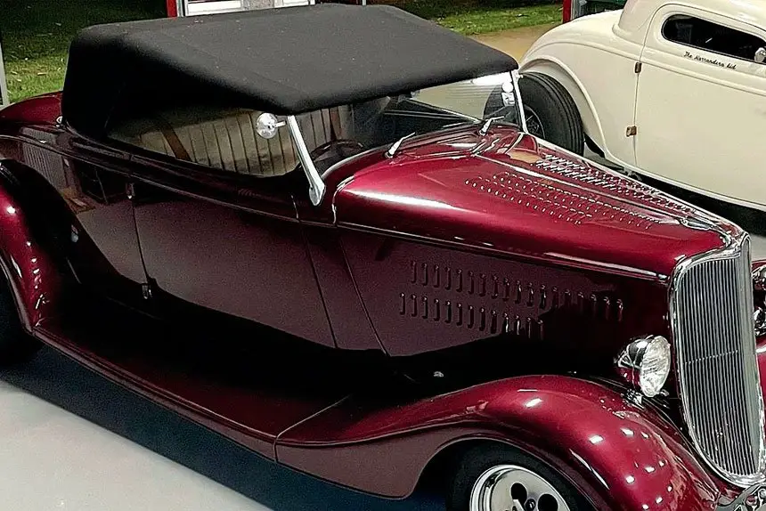 GOLDEN OLDIE: George Higgins has a love of hot rod restoration.