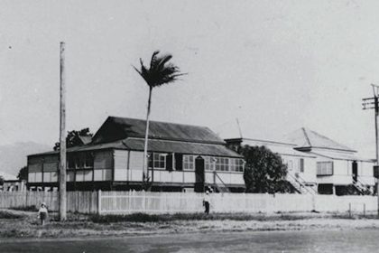 THE WAY IT WAS: Older children were often relegated to sleeping in enclosed verandas, like on this house in Cairns in 1927. PHOTO: State Library Queensland