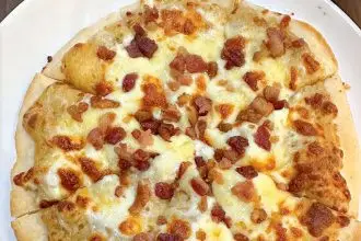 Garlic pizza bread – the perfect entrée to any meal.