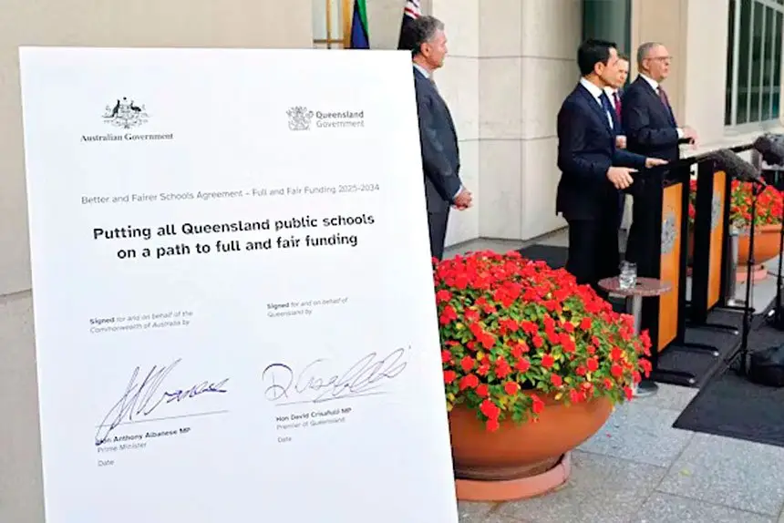 KEY AGREEMENT: Deal being hailed as a major win for public education.