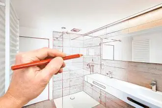 Trending bathroom colours are heading in a calming, earthy direction.