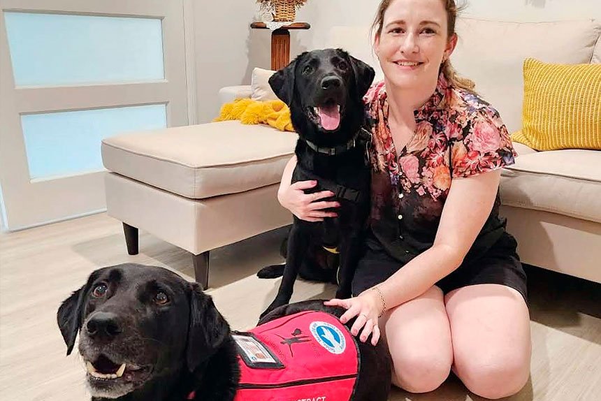 BEST FRIENDS: Dani Stevens with Nina and Baloo.