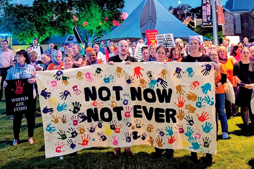 Not Now, Not Ever – the message was clear at the CBD vigil.