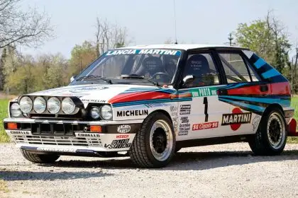 This 1989 Lancia Delta won in the World Rally Championship.