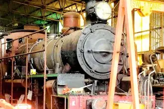 NEW LIFE: The old steam train is ready for revival.
