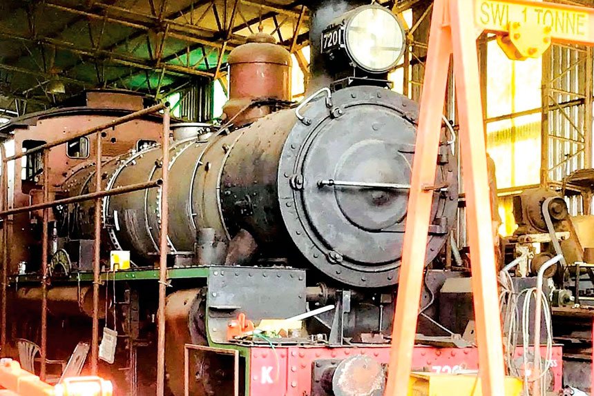 NEW LIFE: The old steam train is ready for revival.