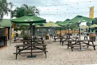 The revamped outdoor dining area.