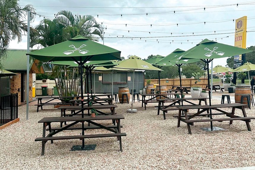 The revamped outdoor dining area.