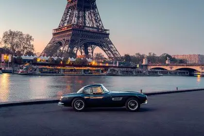 The 1957 BMW 507 Roadster Series II stands out even in Paris.