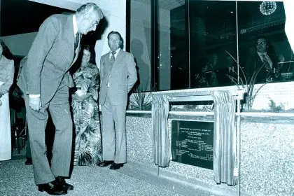 OPEN FOR BUSINESS: Prime Minister Gough Whitlam opens Ipswich Civic Centre in 1975. Photo: Picture Ipswich