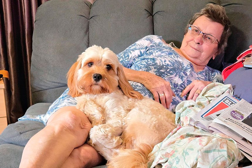 ALWAYS THERE: A loyal Marie Hartfiel.