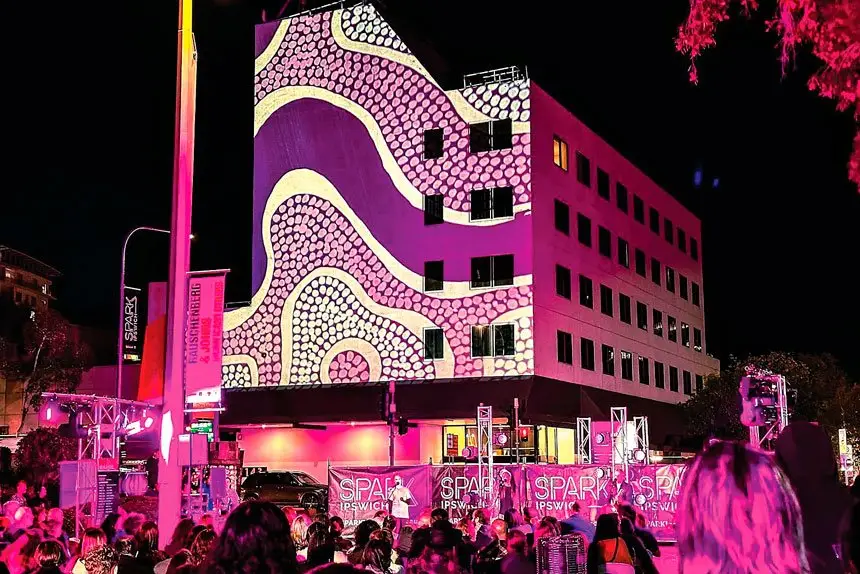 Buildings throughout the city will be illuminated during the SPARK Festival.