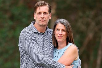 MAJOR SHOCK: Charlotte Hassing with husband Gert Hoekstra.