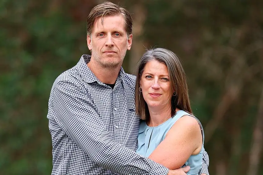 MAJOR SHOCK: Charlotte Hassing with husband Gert Hoekstra.