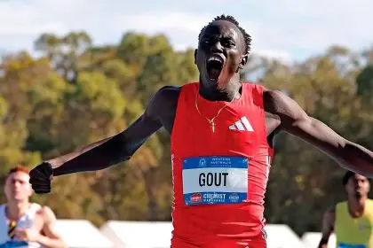 Shout it from the rooftops – Gout Gout is chasing records. PHOTO: AAP