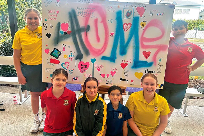COLOURFUL MESSAGE: The community artwork has given the community a voice around homelessness.