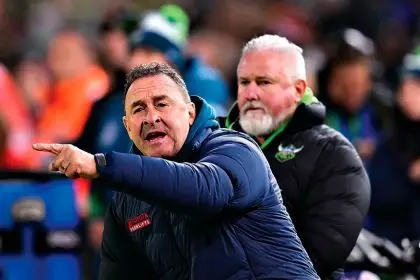 Old-school Raiders coach Ricky Stuart does things differently but has the Canberra side humming. PHOTO: AAP Image/Lukas Coch