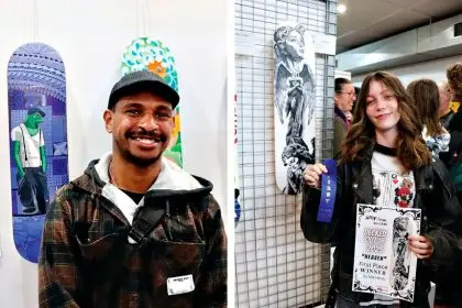 (Left) Winner of the Open section, Jonah Yaman. (Right) Winner of the Junior section, Mia Hardy.