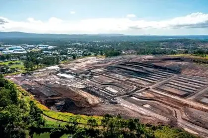 MOVING AHEAD: Earthworks and land clearing at the old Claypave site are well underway.