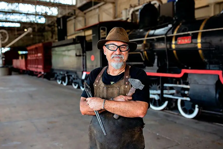 LOOKING BACK: Galvanized includes heritage trades workshops at Queensland Museum Rail Workshops.