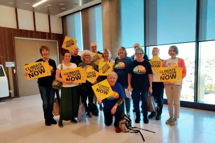 TIME TO ACT: Members of the Ipswich Climate Action Group descend on Ipswich City Council chambers last week.