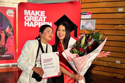 Proud graduate Ngoc Thanh Tam Nguyen.