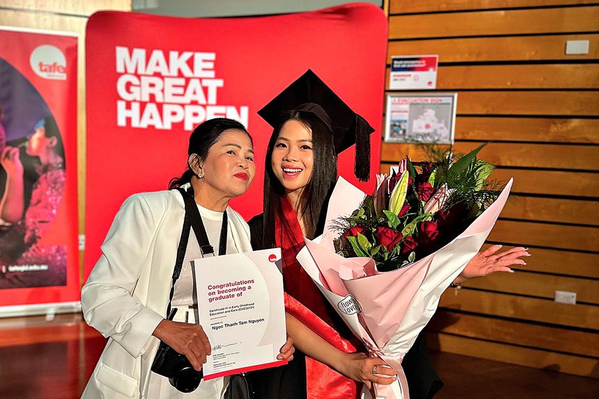 Proud graduate Ngoc Thanh Tam Nguyen.