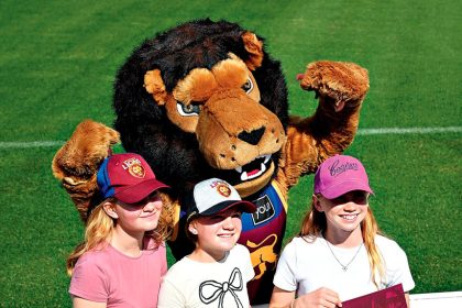 Brisbane Lions Fans Celebrate at Springfield Arena