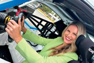 Deputy Mayor Nicole Jonic, pictured at an event at Queensland Raceway, moved a motion to get work started on an upgrade of Champions Way.