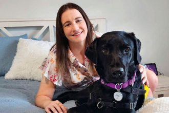 TEAMWORK: Danielle Stevenson with top dog Nina.