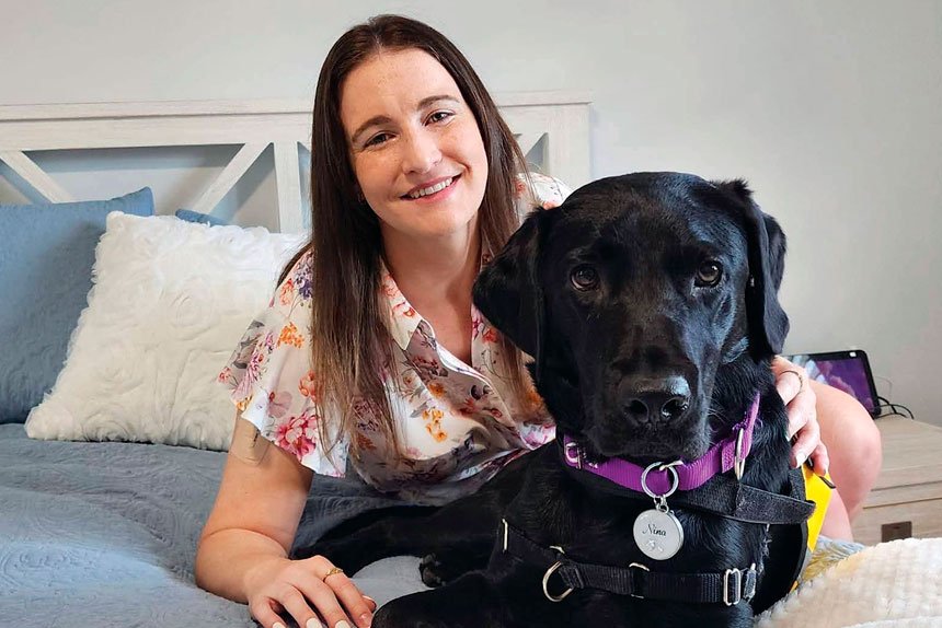 TEAMWORK: Danielle Stevenson with top dog Nina.