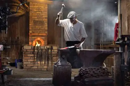 HAMMER TIME: Peter Kelly from Cooneana Blacksmiths which will be operating on the day. Photo: Dale Travers