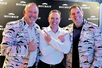 TAKING ACTION: Paul Kirwan, Opposition Leader Steven Miles, and Mark Winter.