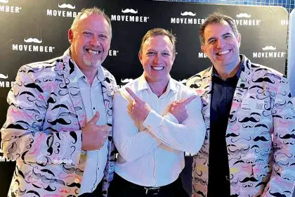 TAKING ACTION: Paul Kirwan, Opposition Leader Steven Miles, and Mark Winter.