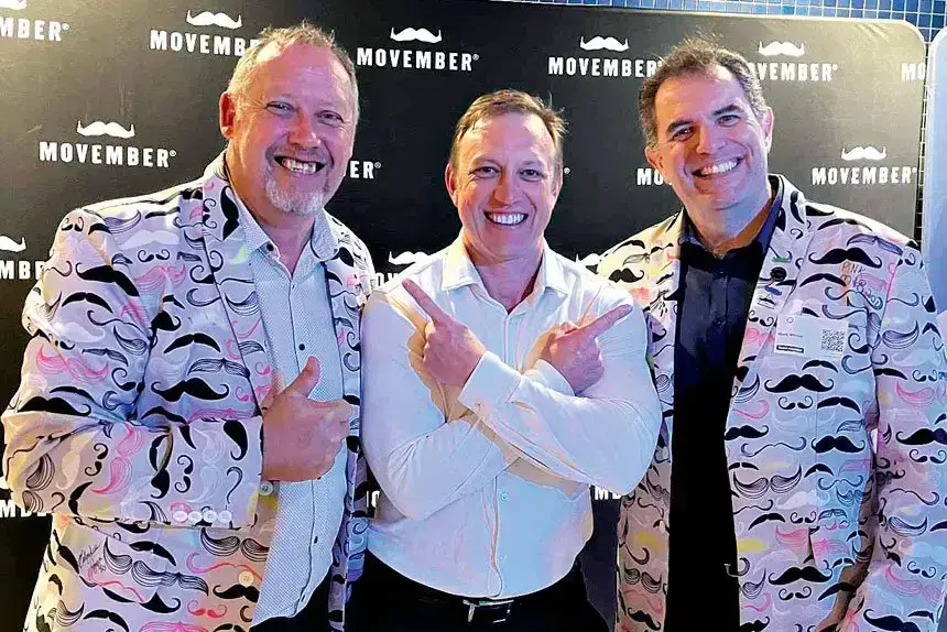 TAKING ACTION: Paul Kirwan, Opposition Leader Steven Miles, and Mark Winter.